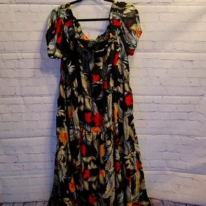 Forever 21 Plus Size Floral Chiffon Dress NWT